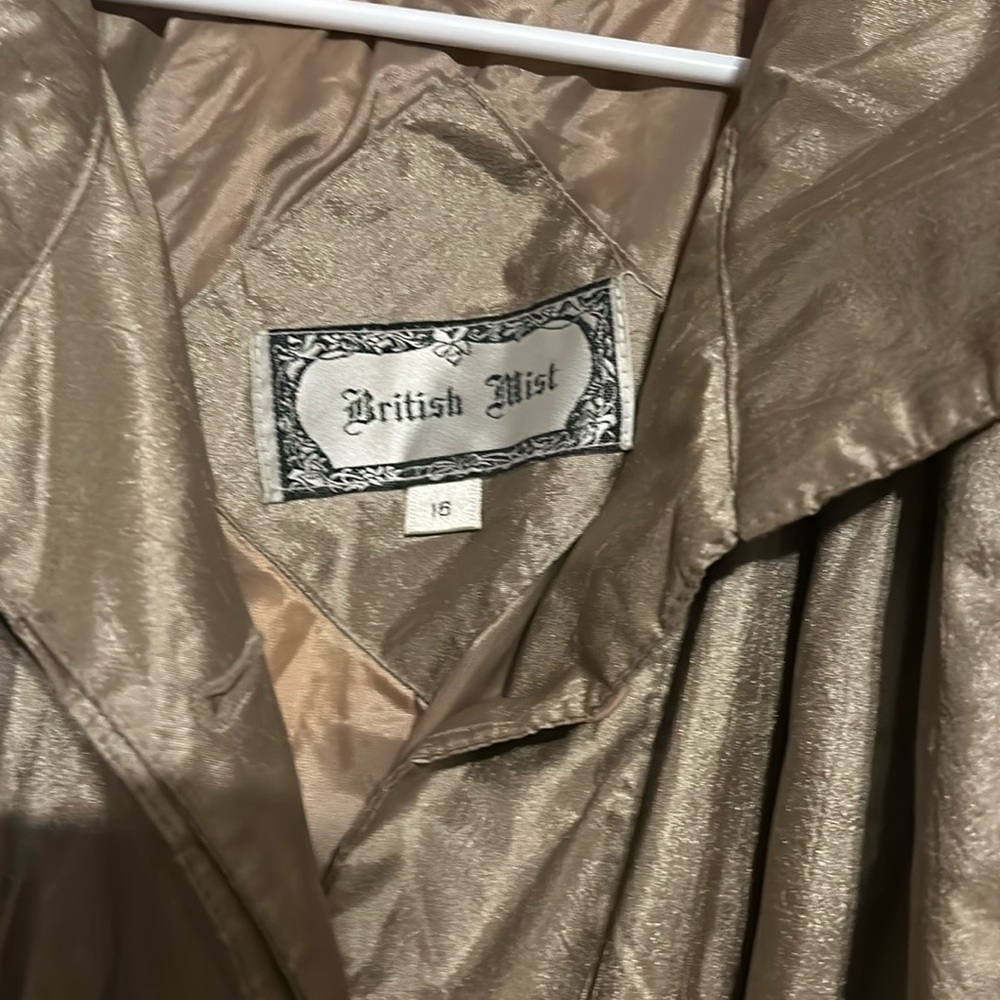 Women's Tan Rain Coat - Picture 2 of 8